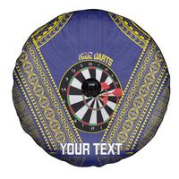 Personalised Niue Darts Spare Tire Cover Dart Board Hiapo Pattern - Polynesian Pride