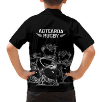 New Zealand Silver Fern Rugby Kid Hawaiian Shirt Haka Aotearoa Kiwi Dance LT14 - Polynesian Pride
