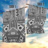 Black Bula Fiji Garden Flag Unique Masi Tapa Pattern LT14 - Polynesian Pride