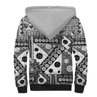 Black Bula Fiji Sherpa Hoodie Unique Masi Tapa Pattern LT14 - Polynesian Pride
