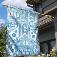 Blue Bula Fiji Garden Flag Unique Masi Tapa Pattern LT14 - Polynesian Pride