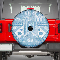 Blue Bula Fiji Spare Tire Cover Unique Masi Tapa Pattern LT14 - Polynesian Pride
