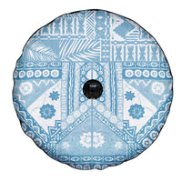 Blue Bula Fiji Spare Tire Cover Unique Masi Tapa Pattern LT14 - Polynesian Pride