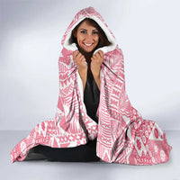 Pink Bula Fiji Hooded Blanket Unique Masi Tapa Pattern LT14 - Polynesian Pride