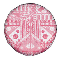 Pink Bula Fiji Spare Tire Cover Unique Masi Tapa Pattern LT14 - Polynesian Pride