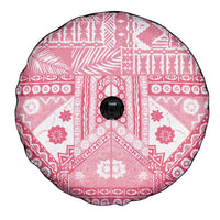 Pink Bula Fiji Spare Tire Cover Unique Masi Tapa Pattern LT14 - Polynesian Pride
