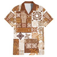 Hawaiian Quilt Hawaiian Shirt Tiki Tropical Retro Brown Version LT14 Brown - Polynesian Pride