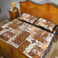 Hawaiian Quilt Quilt Bed Set Tiki Tropical Retro Brown Version LT14 - Polynesian Pride