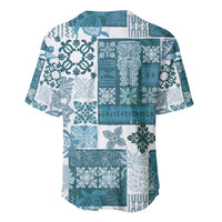 Hawaiian Quilt Baseball Jersey Tiki Tropical Retro Dark Cyan Version LT14 - Polynesian Pride