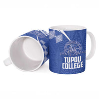 Personalised Tonga Tupou College Toloa Ceramic Mug 160 Years Anniversary Tongan Ngatu Pattern LT14 - Polynesian Pride
