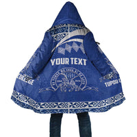Personalised Tonga Tupou College Toloa Cloak 160 Years Anniversary Tongan Ngatu Pattern LT14 Unisex Blue - Polynesian Pride