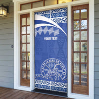 Personalised Tonga Tupou College Toloa Door Cover 160 Years Anniversary Tongan Ngatu Pattern