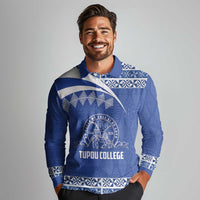 Personalised Tonga Tupou College Toloa Long Sleeve Polo Shirt 160 Years Anniversary Tongan Ngatu Pattern