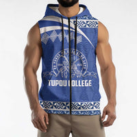 Personalised Tonga Tupou College Toloa Sleeveless Zip Hoodie 160 Years Anniversary Tongan Ngatu Pattern