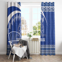 Tonga Tupou College Toloa Window Curtain 160 Years Anniversary Tongan Ngatu Pattern