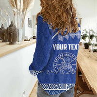 Personalised Tonga Tupou College Toloa Women Casual Shirt 160 Years Anniversary Tongan Ngatu Pattern
