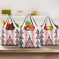 Aotearoa Taniko Grocery Bag Niho Taniwha Purapura Whetu Mix Poutama