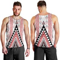 Aotearoa Taniko Men Tank Top Niho Taniwha Purapura Whetu Mix Poutama