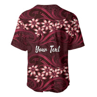 Personalised Cook Islands Mangaia Baseball Jersey Tiare Maori Polynesian Waves Tattoo