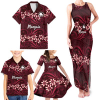 Personalised Cook Islands Mangaia Family Matching Tank Maxi Dress and Hawaiian Shirt Tiare Maori Polynesian Waves Tattoo