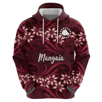Personalised Cook Islands Mangaia Hoodie Tiare Maori Polynesian Waves Tattoo LT14 - Polynesian Pride