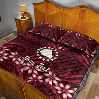 Personalised Cook Islands Mangaia Quilt Bed Set Tiare Maori Polynesian Waves Tattoo