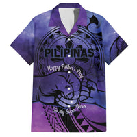Philippines Father's Day Hawaiian Shirt Polynesian Tattoo Galaxy Vibes LT14 Blue - Polynesian Pride