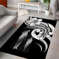 Guam Father's Day Area Rug Chamorro Latte Stone Polynesian Pattern