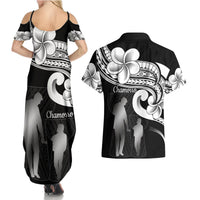 Guam Father's Day Couples Matching Summer Maxi Dress and Hawaiian Shirt Chamorro Latte Stone Polynesian Pattern LT14 - Polynesian Pride
