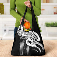 Guam Father's Day Grocery Bag Chamorro Latte Stone Polynesian Pattern