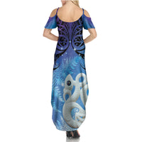 New Zealand Matariki Summer Maxi Dress Aotearoa Maori New Year Manaia Galaxy Vibes LT14 - Polynesian Pride