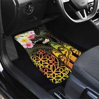 Personalised Vanuatu Independence Day Car Mats Carving Drum Sand Drawing Turtle
