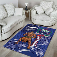 Samoa Independence Day Area Rug 1962 Proud Samoan Warrior