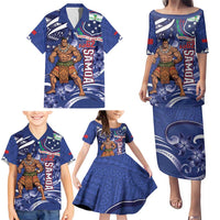 Samoa Independence Day Family Matching Puletasi and Hawaiian Shirt 1962 Proud Samoan Warrior LT14 - Polynesian Pride