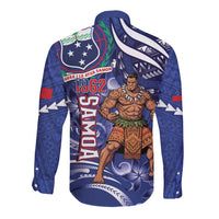 Samoa Independence Day Long Sleeve Button Shirt 1962 Proud Samoan Warrior