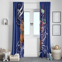 Samoa Independence Day Window Curtain 1962 Proud Samoan Warrior