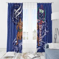 Samoa Independence Day Window Curtain 1962 Proud Samoan Warrior