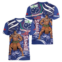 Samoa Independence Day Women V-Neck T-Shirt 1962 Proud Samoan Warrior LT14 - Polynesian Pride