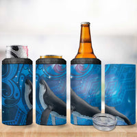 Paikea New Zealand Matariki 4 in 1 Can Cooler Tumbler Humpback Whale Taniko Motifs Ocean Vibes