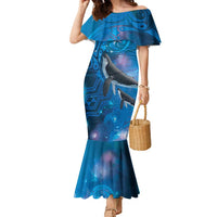 Paikea New Zealand Matariki Family Matching Mermaid Dress and Hawaiian Shirt Humpback Whale Taniko Motifs Ocean Vibes