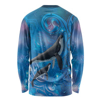 Paikea New Zealand Matariki Long Sleeve Shirt Humpback Whale Taniko Motifs Ocean Vibes LT14 - Polynesian Pride