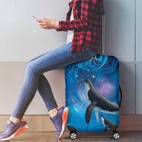 Paikea New Zealand Matariki Luggage Cover Humpback Whale Taniko Motifs Ocean Vibes