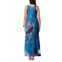 Paikea New Zealand Matariki Tank Maxi Dress Humpback Whale Taniko Motifs Ocean Vibes