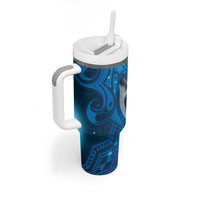 Paikea New Zealand Matariki Tumbler With Handle Humpback Whale Taniko Motifs Ocean Vibes