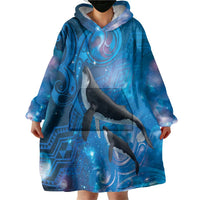 Paikea New Zealand Matariki Wearable Blanket Hoodie Humpback Whale Taniko Motifs Ocean Vibes