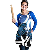 Piwakawaka New Zealand Matariki Apron Maori New Year Silver Fern Blue Galaxy