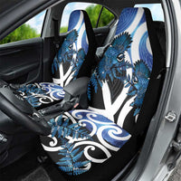 Piwakawaka New Zealand Matariki Car Seat Cover Maori New Year Silver Fern Blue Galaxy