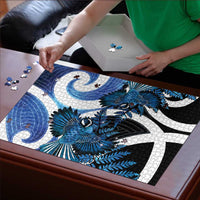 Piwakawaka New Zealand Matariki Puzzle Maori New Year Silver Fern Blue Galaxy