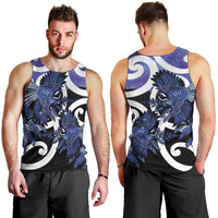 Piwakawaka New Zealand Matariki Men Tank Top Maori New Year Silver Fern Purple Galaxy LT14 - Polynesian Pride