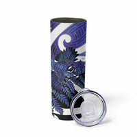 Piwakawaka New Zealand Matariki Skinny Tumbler Maori New Year Silver Fern Purple Galaxy